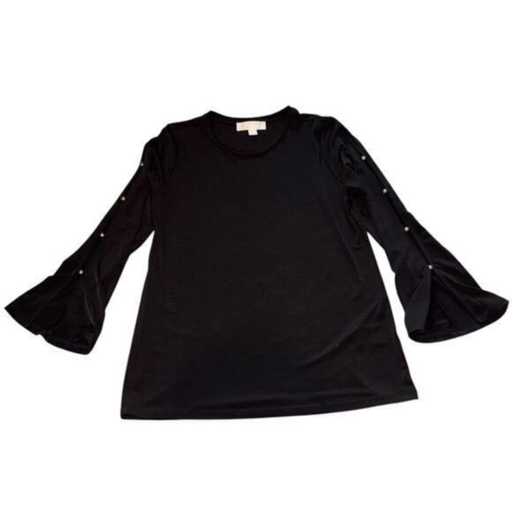 Michael Kors Black Women's Top with Flared cut out Sleeves